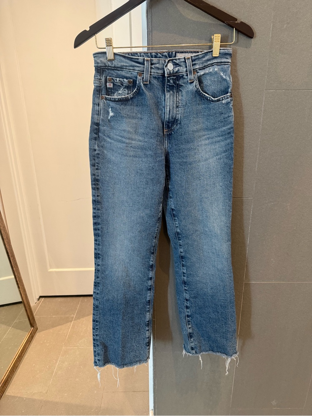 AG Adriano Goldschmied Kinsley High Rise Crop Boot Jeans Size 26